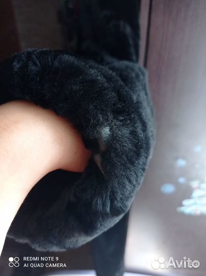 Шуба мутоновая с капюшоном