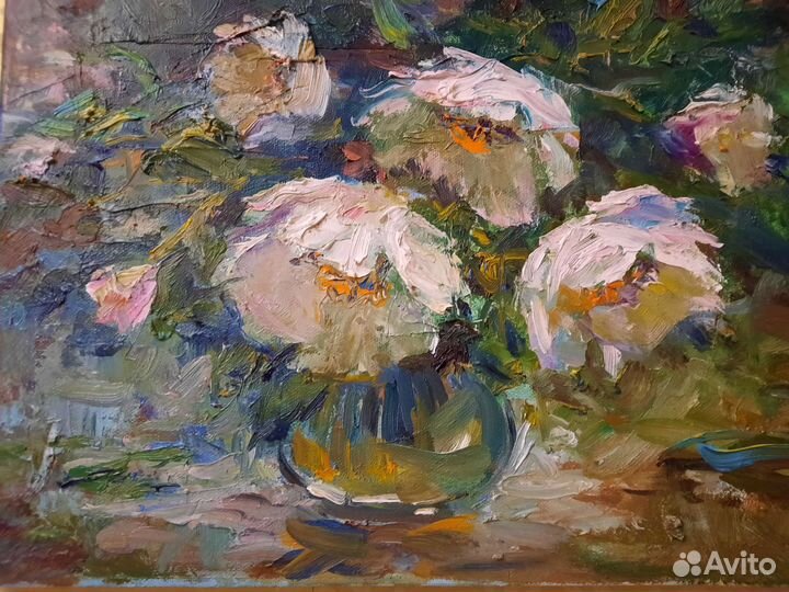 Картина маслом на холсте цветы