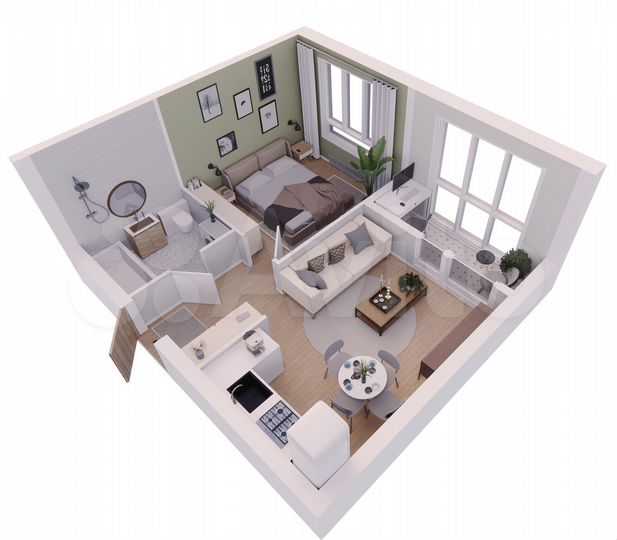 1-к. квартира, 35,5 м², 2/7 эт.