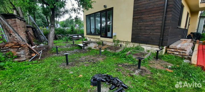 Установка винтовых свай