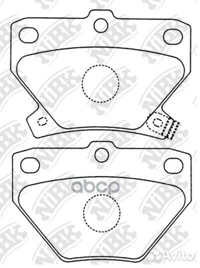 Колодки тормозные дисковые задние NiBK PN1454 Я