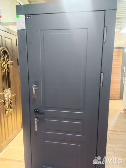 Дверь входная металлическая со стеклом