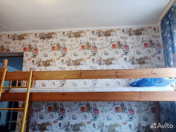 Детская двухярусная кровать с матрасом бу