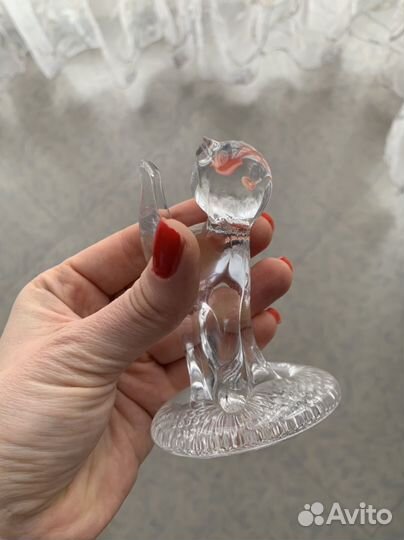 Фигурка из стекла Кот (с дефектом)