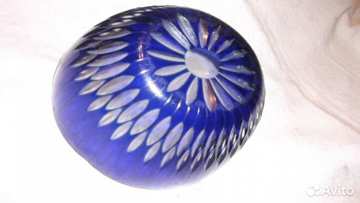 Сахарница, синее стекло. СССР
