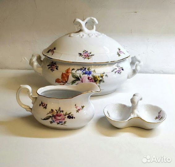 Сервиз, предметы Мейсенский букет