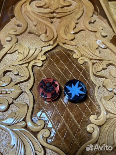 Нарды ручной работы со стеклом