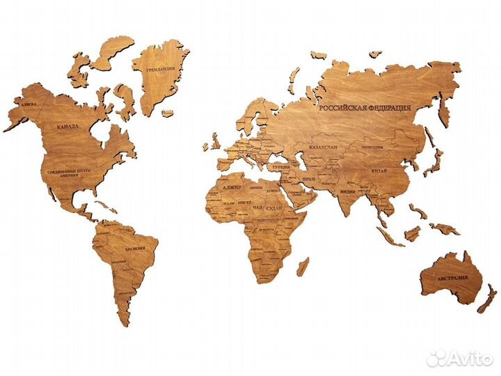 Деревянная карта мира Рязань
