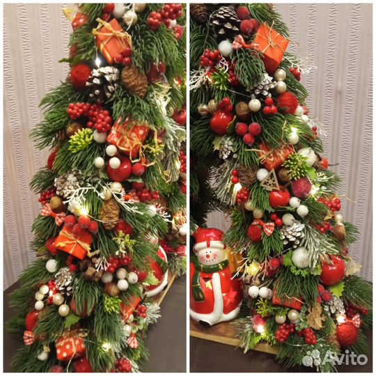 Елка новогодняя, украшения, подарки, декор