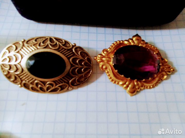 Винтажные украшения броши кулон Янтарь серебро 875