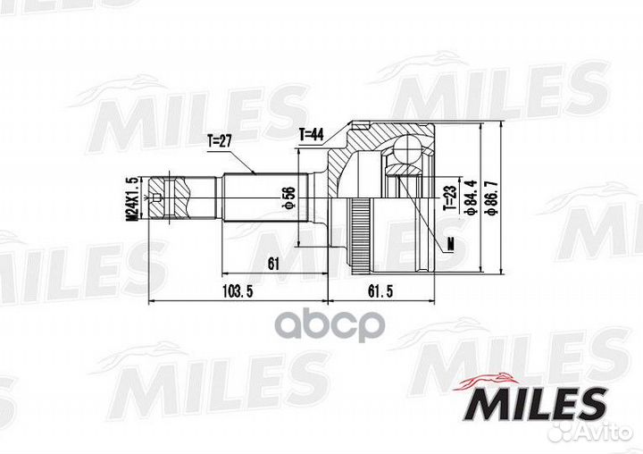 ШРУС наружный nissan primera 1.6/1.8 02- (GKN