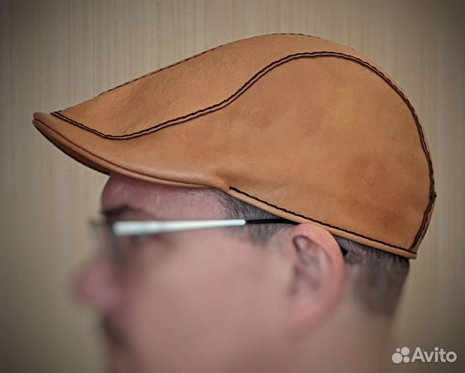 Кепка кожаная. Классическая Flat cap