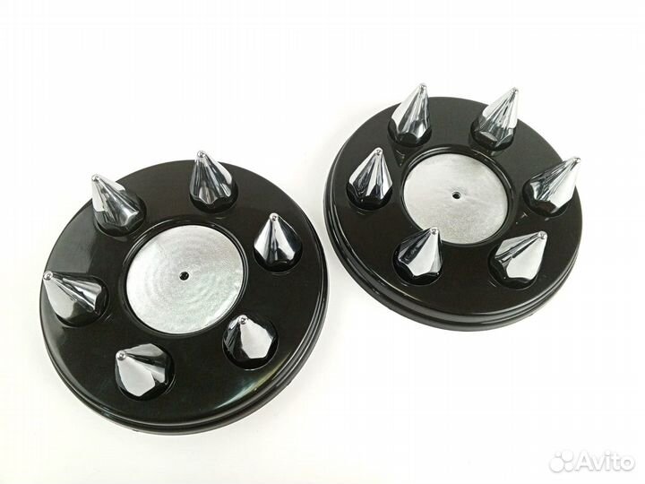 Колпаки на газель next черные с колпачками пики