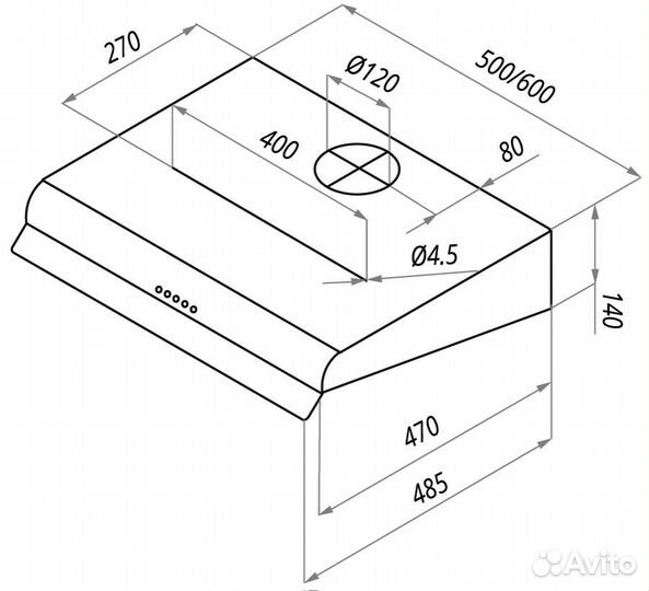Кухонная вытяжка Maunfeld MPA 50 Белая