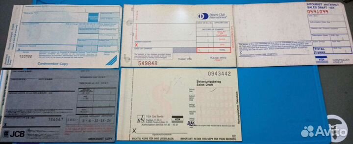 Банковский чек - чистые бланки