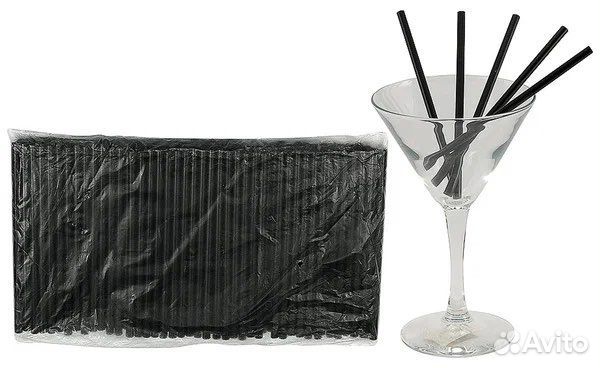 Трубочки пластиковые для кофе, коктейлей