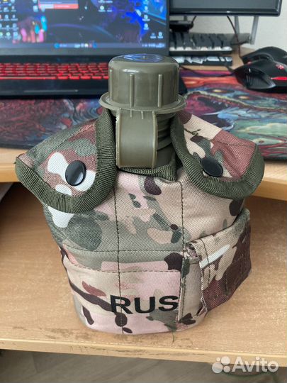 Армейская фляжка с котелком