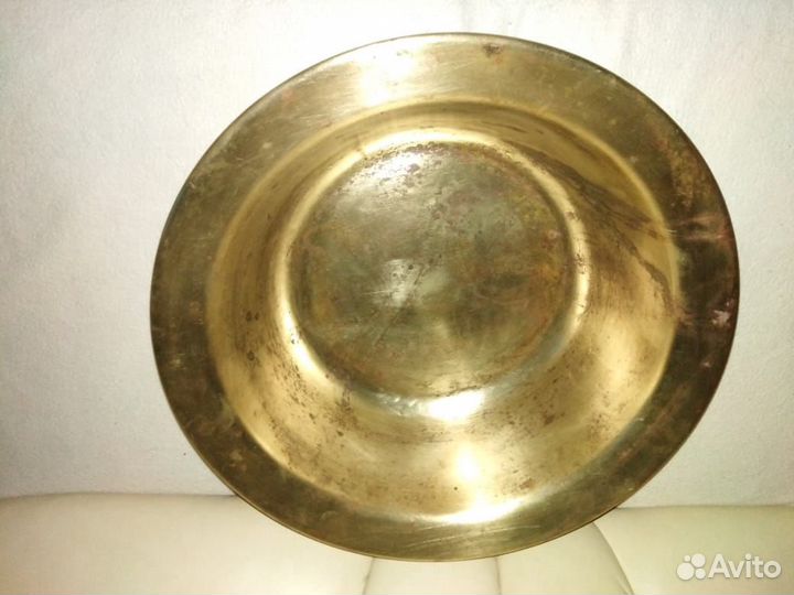 Таз старинный баня СССР тазик огромный латунь RRR