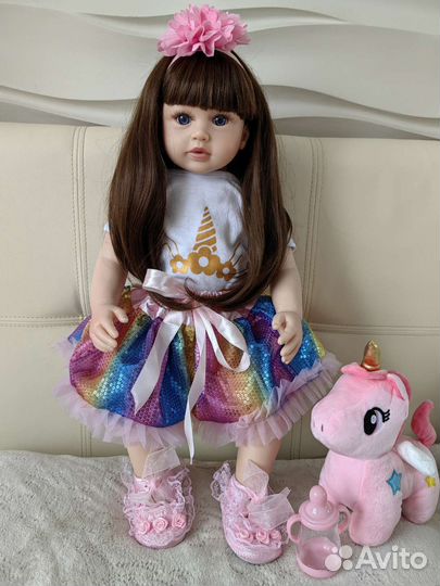 Кукла Реборн мягконабивная 60 см девочка