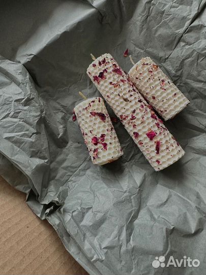 Свечи из вощины ручной работы