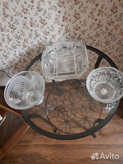 Хрусталь СССР. Вазы, салатники, стопки