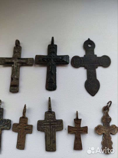 Крестики иконки нательные старинные