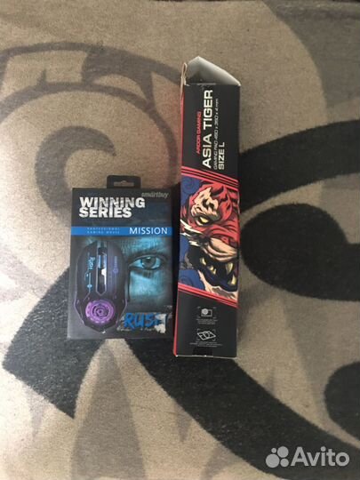 Игровая мышь и коврик