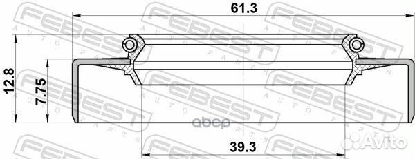 Сальник привода 95GDW41610813L Febest