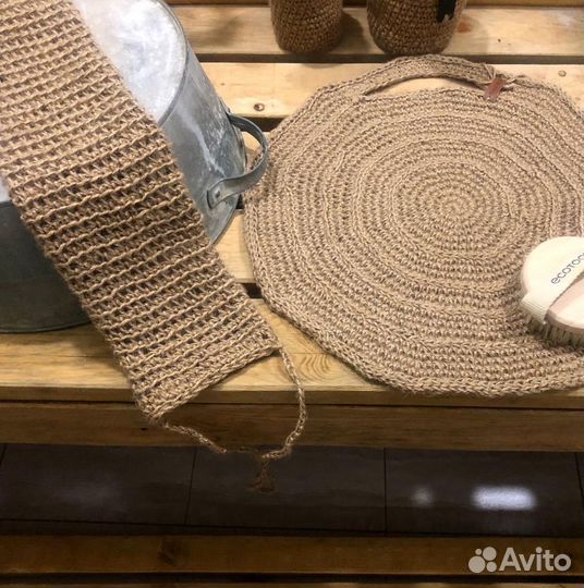 Банные принадлежности из натурального джута