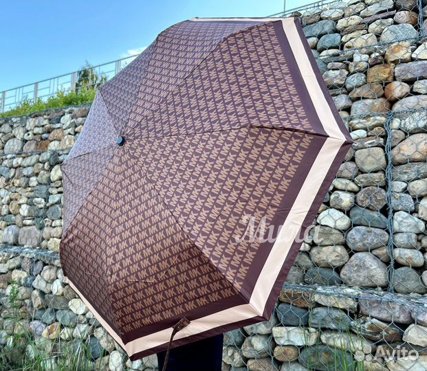 Зонт женский Michael Kors автомат коричневый новый