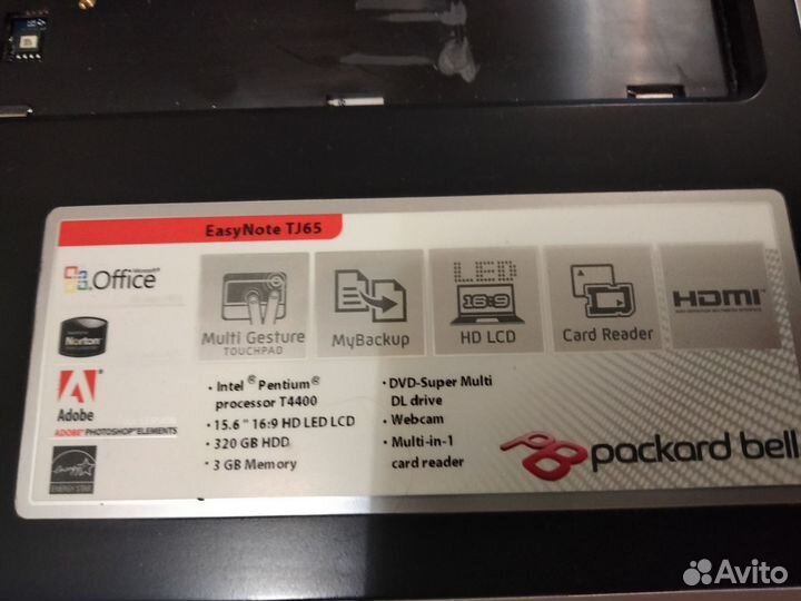 Ноутбук packard bell