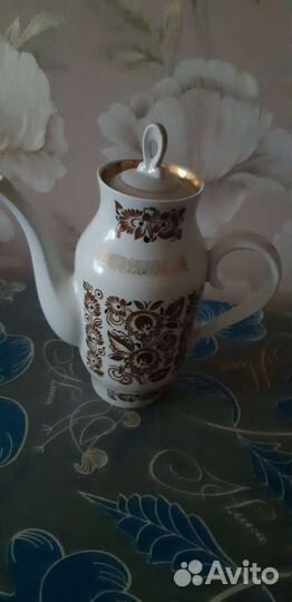 Кофейник,сливочник.Ретро.ссср.Фарфор.Позолота