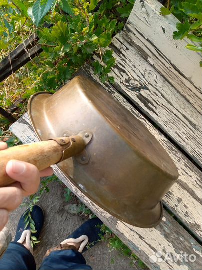 Таз для варки варенья латунный