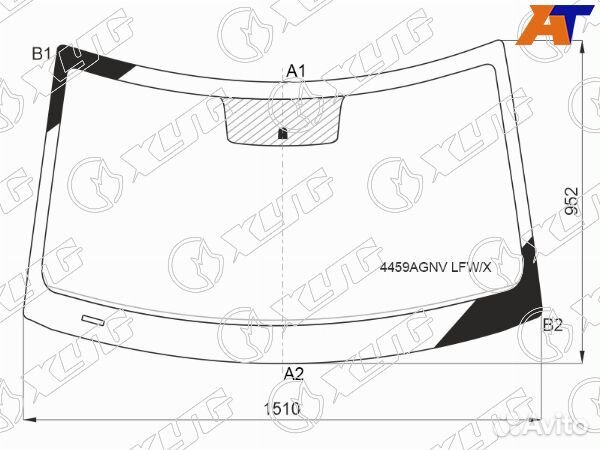 Стекло лобовое KIA soul