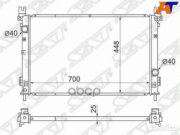 Радиатор Chrysler Pacifica 03-08 CR0009 Sat