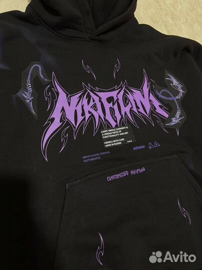 Кастомное Худи Evil Мудзан Nikifilini Клинок