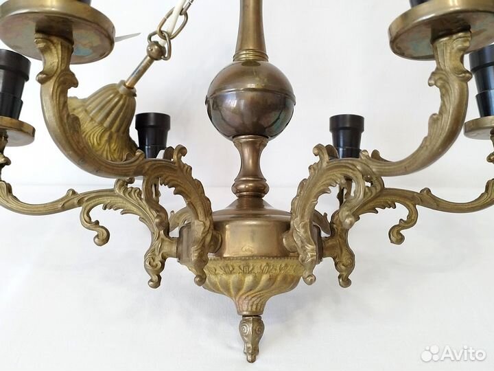 Винтажная бронзовая люстра