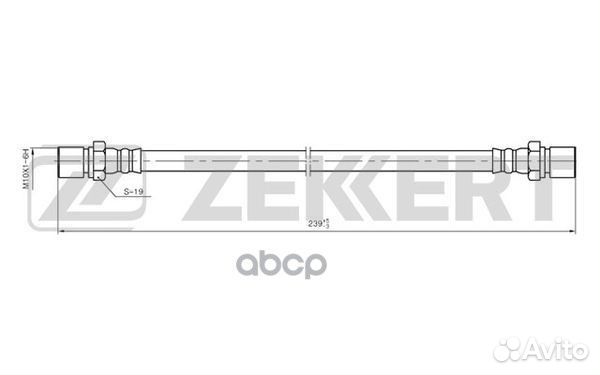 Шланг тормозной Opel Astra F 91 - Corsa A B 84