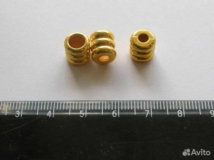 Основы для брелоков, концевики, золотистые