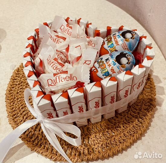 Сердце из киндеров