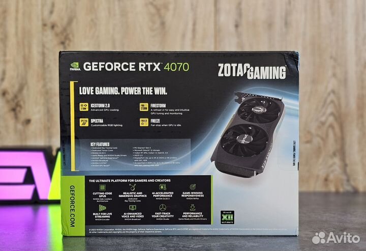 Видеокарта RTX 4070 12GB Zotac Gaming Twin edge OC