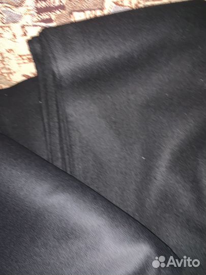 Отрез ткани 100 шерсть бостон СССР черный 3,3 м