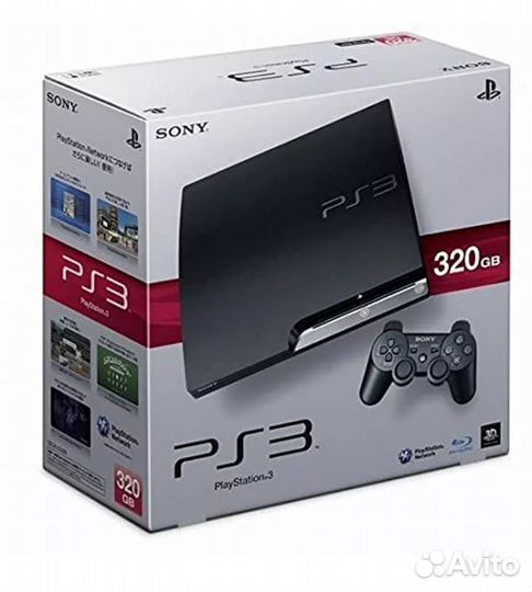 Игровая приставка ps3 slim 320gb прошитая
