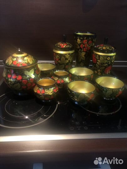 Наборы хохлома посуда