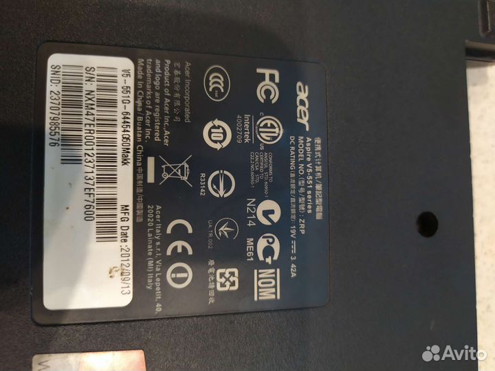 Ноутбук Acer v5-551g