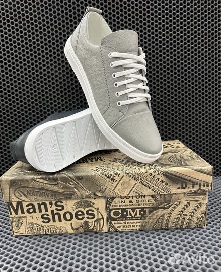 Кеды мужские кожаные 40-45 размеры