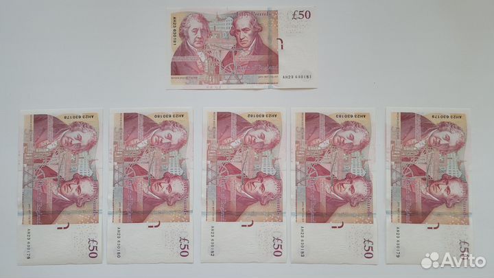 Швейцарские франки 8 серия Британские фунты Fсерия
