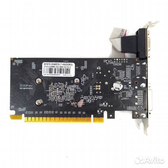 GT610 2GB LP уц-3-7 DDR3 64BIT DVI hdmi VGA