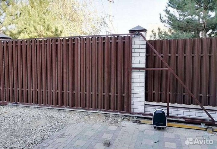 Привод для откатных ворот Roteo RTO500KIT + проводные фотоэлементы LML + сигнальная лампа SLU + рейк