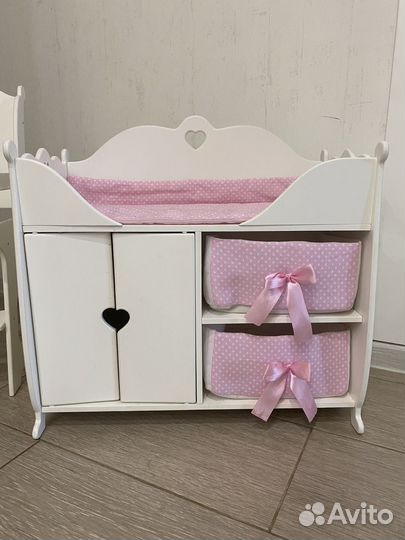 Кукольный комплект деревянной мебели